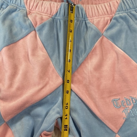 HP🍧[ Teddy Fresh ] Pastel Diamond Velour Pants - Picture 12 of 14